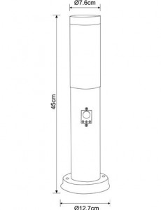 Lampa de exterior otel inoxidabil opal, 1 bec, dulie E27, Globo 3158S [2]- savelectro.ro