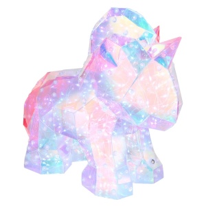 Lampa de veghe LED forma de unicorn 4W, efect cristal, IP20, dimabila, transparenta, Globo Lighting