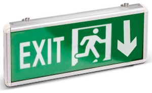 Lampi Exit, Lampa emergenta LED EXIT jos, 3W, cu acumulator, Braytron - savelectro.ro