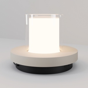 Stalpi iluminat exterior, Lampa LED portabila reincarcabila Lantra 2W, 136 lm, lumina calda, IP44, dimabila, alba+neagra, Maytoni - savelectro.ro