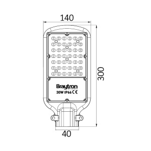 Lampa stradala LED 30W, 3300 lm, lumina neutra, IP66, Braytron [5]- savelectro.ro