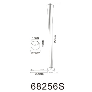 Lampadar LED Malinda 48W, lumina calda/neutra/rece, IP20, antracit, Globo Lighting [5]- savelectro.ro