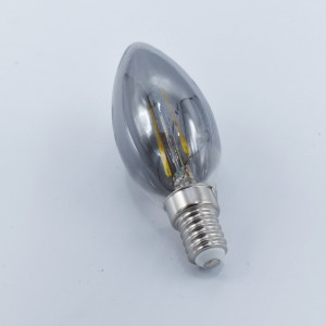 Bec led lumanare Vintage filament 2.5W (16W), E14, C37, 150lm, lumina neutra (4000K), fumuriu, Spectrum Led 