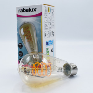 Bec led Vintage Filament Avocado 4W(28W), E27, 300lm, lumina calda(2200K), auriu, Rabalux