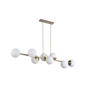Lustra Bali 8xE27, 120 cm, IP20, bej+aurie, Masterled