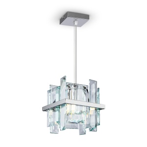Lustra Cerezo MOD201PL-01N, 1xE14, crom+transparenta, IP20, Maytoni [3]- savelectro.ro
