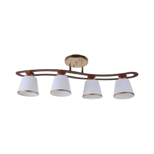 Lustre, Lustra Cup LY-3078, 4xE27, auriu, maro si alb, design modern, IP20 - savelectro.ro