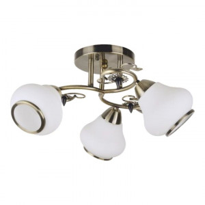 Lustre, Lustra Curly LY-3054, 3xE27, bronz+alba, IP20, Klausen - savelectro.ro