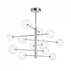 Lustra Equinoxe 200118, 12xG4, crom+transparenta, IP20, Ideal Lux