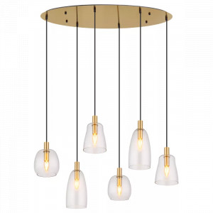 Lustra Garri 15789-6HM, 6x14, aurie+transparenta, IP20, Globo Lighting [5]- savelectro.ro