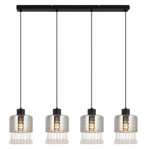 Lustre, Lustra Hendry 15884-4H, 4xE27, fumurie+neagra, IP20, Globo Lighting - savelectro.ro