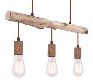 Lustra Jakob 15327-3N, 3xE27, IP20, lemn+ruginiu, Globo Lighting [1]- savelectro.ro