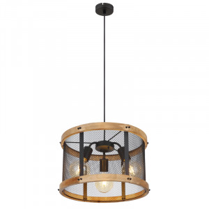 Lustra Jeanie 15661H1, 3xE27, naturala+fumurie+neagra, IP20, Globo Lighting [1]- savelectro.ro