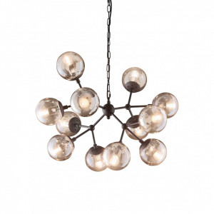 Lustra Kepler 162201, 12xE27, neagra+transparenta, IP20, Ideal Lux [1]- savelectro.ro