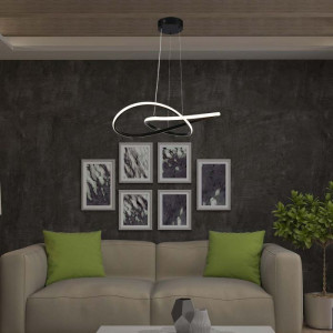 Lustra LED 8012-VT, 20W, 2540lm, lumina calda, IP20, neagra, V-Tac [3]- savelectro.ro