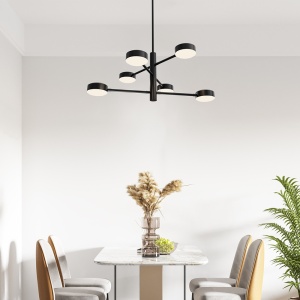 Lustra LED Arcana BR-BH18-01101, 48W, 5280lm, lumina calda, IP20, neagra, Braytron [2]- savelectro.ro