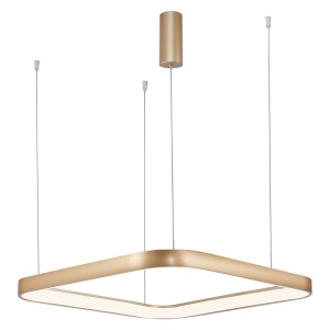 Lustre LED, Lustra LED Bella BR-BH17-01986, patrata, 46W, 5200lm, lumina calda, neutra, rece, IP20, alba+aurie, Braytron - savelectro.ro