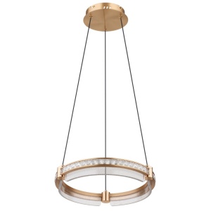 Lustra LED Blondie 36W, 2000 lm, lumina calda/neutra/rece, cristale, Ø40 cm, telecomanda, dimabila, aurie, Globo Lighting [11]- savelectro.ro