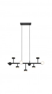 Lustre LED, Lustra LED Comfort KL149004, 45W, 4050lm, lumina calda, IP20, neagra, Klausen - savelectro.ro