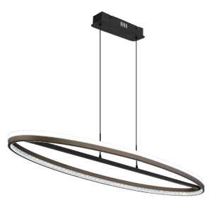 Lustra LED Della 60W, 2650 lm, lumina calda/neutra/rece, 101 cm, IP20, gri inchis, Globo Lighting [8]- savelectro.ro