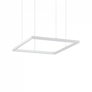Lustra LED Oracle 259154, patrata, 33W, 3080lm, lumina calda, IP20, alba, Ideal Lux