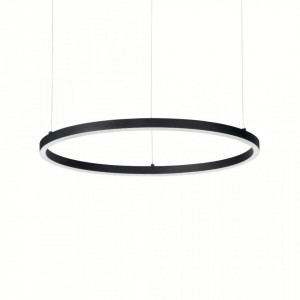 Lustra LED Orcale 229508, rotunda, 48W, 3000lm, lumina calda, IP20, neagra, Ideal Lux