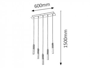 Lustra LED Rheia 5764, 25W, 2000lm, lumina calda, IP20, crom+transparent, Rabalux [5]- savelectro.ro