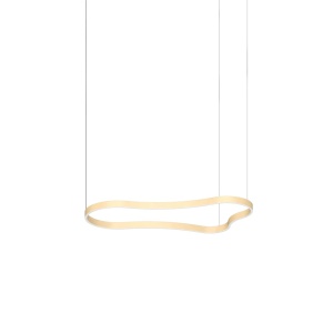 Lustre LED, Lustra LED Waves-2, 45W, 2560lm, lumina calda (3000 K), IP20, aurie, Ideal Lux - savelectro.ro