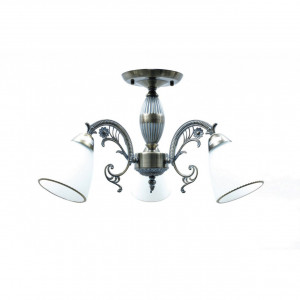 Corpuri de iluminat, Lustra Mandy LY-3216, 3xE14, alba+aurie, IP20, Klausen - savelectro.ro