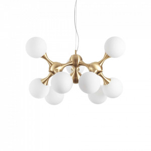 Lustra Nodi 241036, 9xE14, aurie+alba, IP20, Ideal Lux