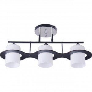 Corpuri de iluminat, Lustra Olaf LY-3086, 3xE27, alba+neagra+crom, IP20, Klausen - savelectro.ro