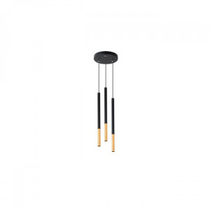Lustre, Lustra Piero, 3xG9, negru+auriu - savelectro.ro
