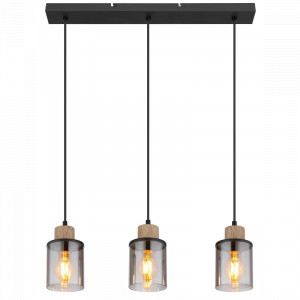 Lustra Reid 15707-3H, 3xE27, naturala+fumurie+neagra, IP20, Globo Lighting [3]- savelectro.ro