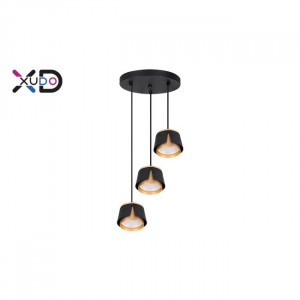 Corpuri de iluminat, Lustra Xudo, 3xGX53, auriu+negru - savelectro.ro
