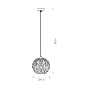 Pendul Amazon KL111084, 1xE27, gri, IP20, Klausen [2]- savelectro.ro