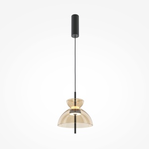 Pendule, Pendul Bangkok, 12W, lumina calda (3000 K), negru, transparent, Maytoni - savelectro.ro