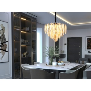 Pendul Elinor, 12xE14, IP20, auriu+cristale K9, Globo Lighting [2]- savelectro.ro