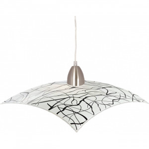 Pendul Elysia KL5839, 1xE27, crom+alb+negru, IP20, Klausen