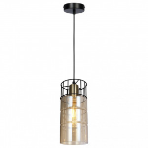 Corpuri de iluminat, Pendul Ideal KL111054, 1xE27, bronz+fumuriu+negru, IP20, Klausen - savelectro.ro