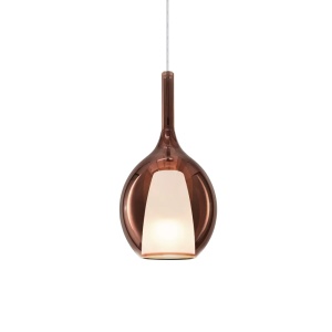 Pendule, Pendul Kalique-2, 1xE27, Ø180mm, IP20, cupru, Ideal Lux - savelectro.ro