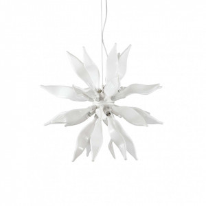 Pendul Leaves 111957, 8xG9, alb, IP20, Ideal Lux [1]- savelectro.ro