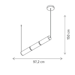 Pendul LED Ardor SP3, 36W, lumina neutra(4000 K), alb, negru, Klausen [2]- savelectro.ro