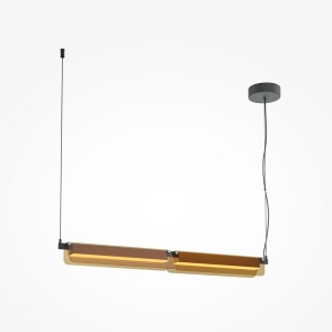 Pendule, Pendul LED Flat, 20W, lumina calda (3000K), negru, Maytoni - savelectro.ro