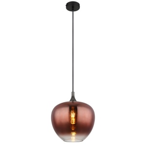 Pendule, Pendul Maxy, 1xE27, IP20, negru mat/cupru, Globo Lighting - savelectro.ro