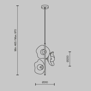 Pendul Miracle MOD207PL-03BS, 3xG9, aurie+alba, IP20, Maytoni [5]- savelectro.ro