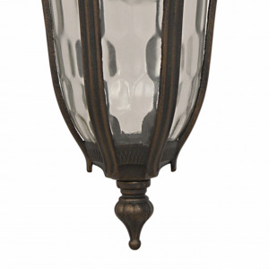 Pendul pentru exterior Baltimore, 1 bec, dulie E27, bronz, transparent, metal, sticla, Klausen [2]- savelectro.ro
