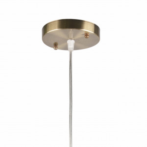 Pendul Rini, 1 bec, dulie E27, alba, bronz, metal, sticla, Klausen [3]- savelectro.ro