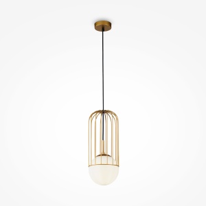 Corpuri de iluminat, Pendul Telford P362PL-01G, 1xE27, auriu+negru, IP20, Maytoni - savelectro.ro