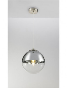 Pendul Varus 15852, 1xE27, nichel mat+transparent, IP20, Globo [10]- savelectro.ro