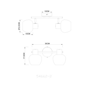 Plafoniera Eileen 2xE27, IP20, cafenie mat, Globo Lighting [4]- savelectro.ro
